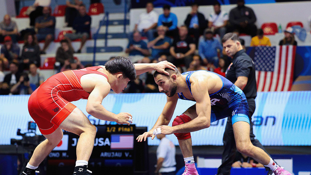 USA Wrestling | Arujau falls in men's freestyle semifinals